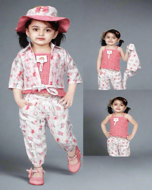 BabyCool™ Girls Printed Co-Ord Set – Stylish & Comfortable